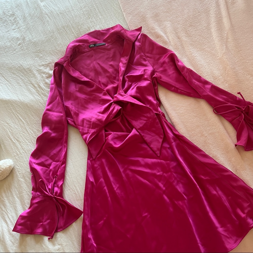 Zara Pink Fuschia Slip Dress